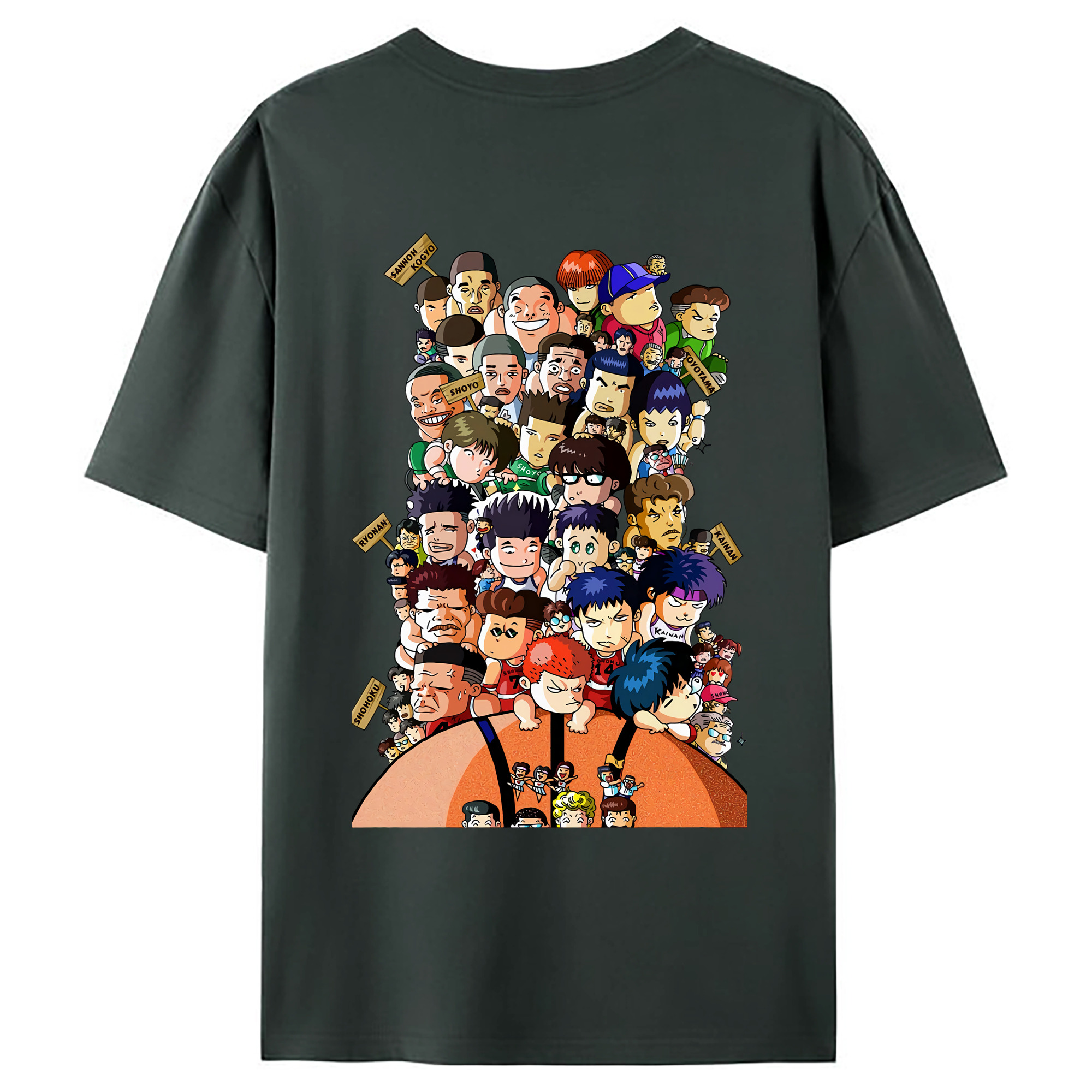 （画像用） SLAM DUNK／スラムダンク 綿100％ メンズ半袖Tシャツ（バックプリント） 通気性